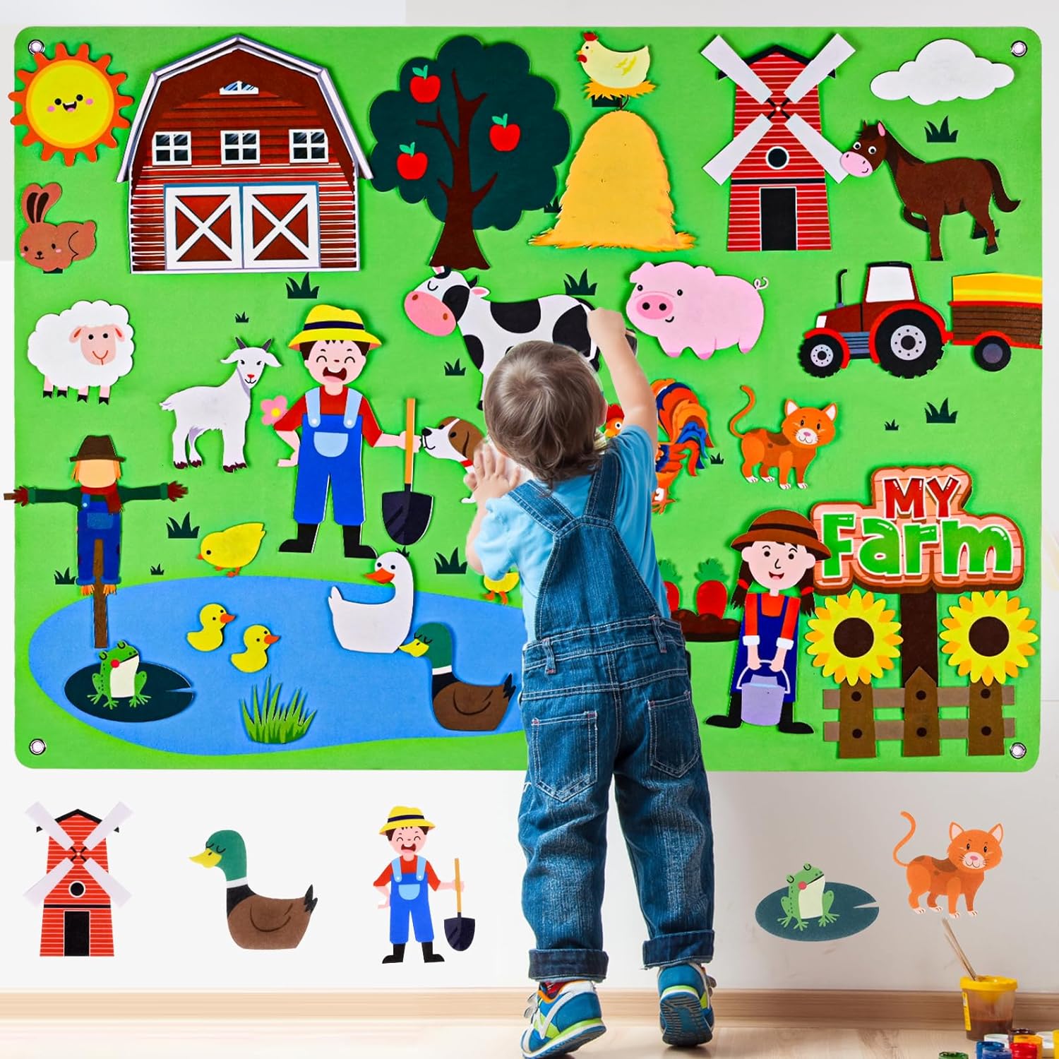 Farm Animals Felt Story Busy B – Toddler Learning Tower recenzja i cena