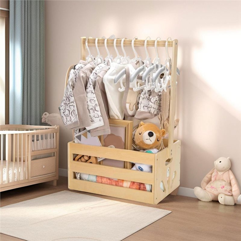 A25F - Drewniany kosz na preze – Baby Products Hamper recenzja i cena