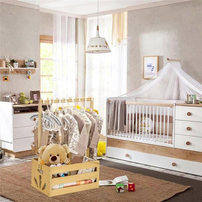 A25F - Drewniany kosz na preze – Baby Products Hamper recenzja i cena