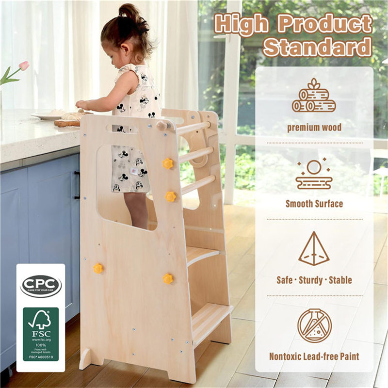 Drewniana składana wieża do na – Toddler Learning Tower recenzja i cena