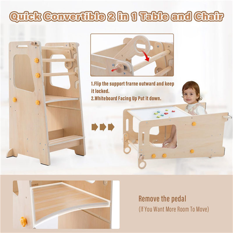 Drewniana składana wieża do na – Toddler Learning Tower recenzja i cena
