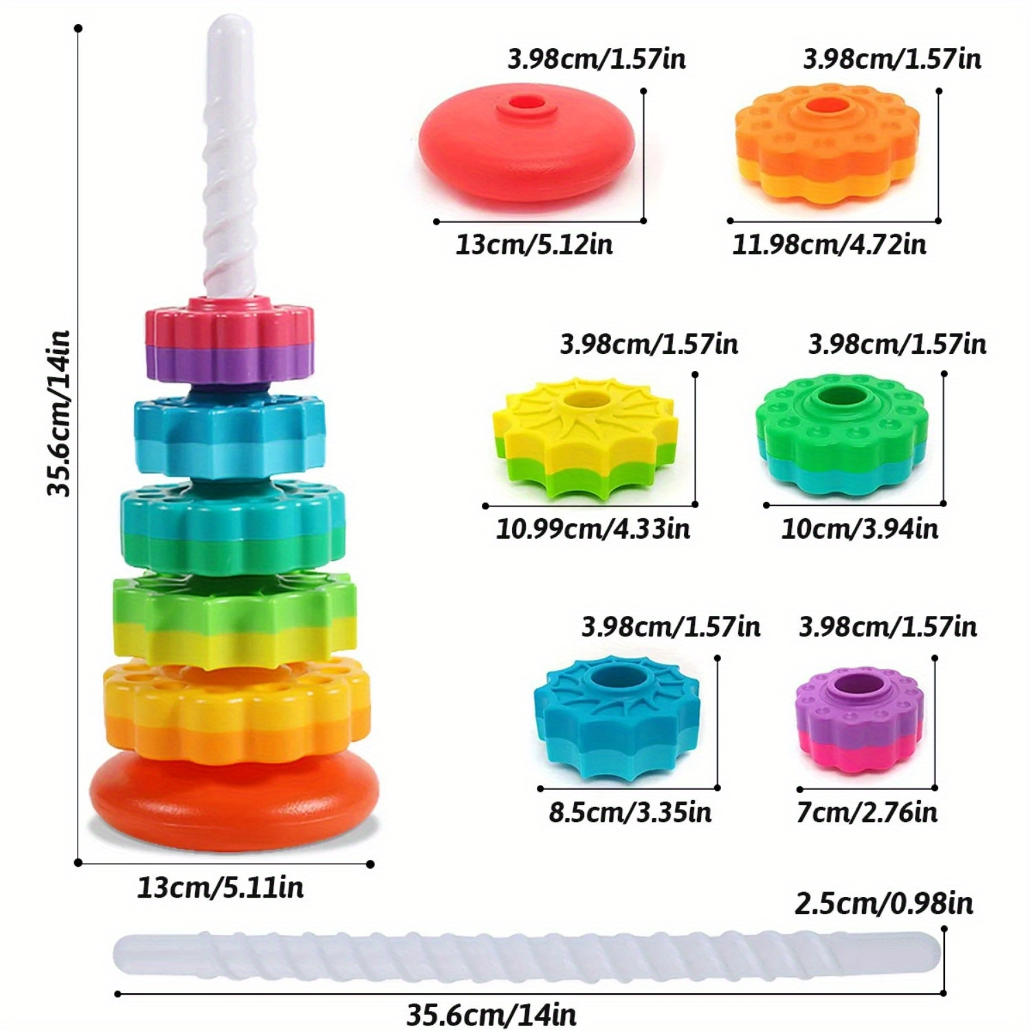 Obrotowa Wieża Tęczowa do Ukła – Toddler Learning Tower recenzja i cena