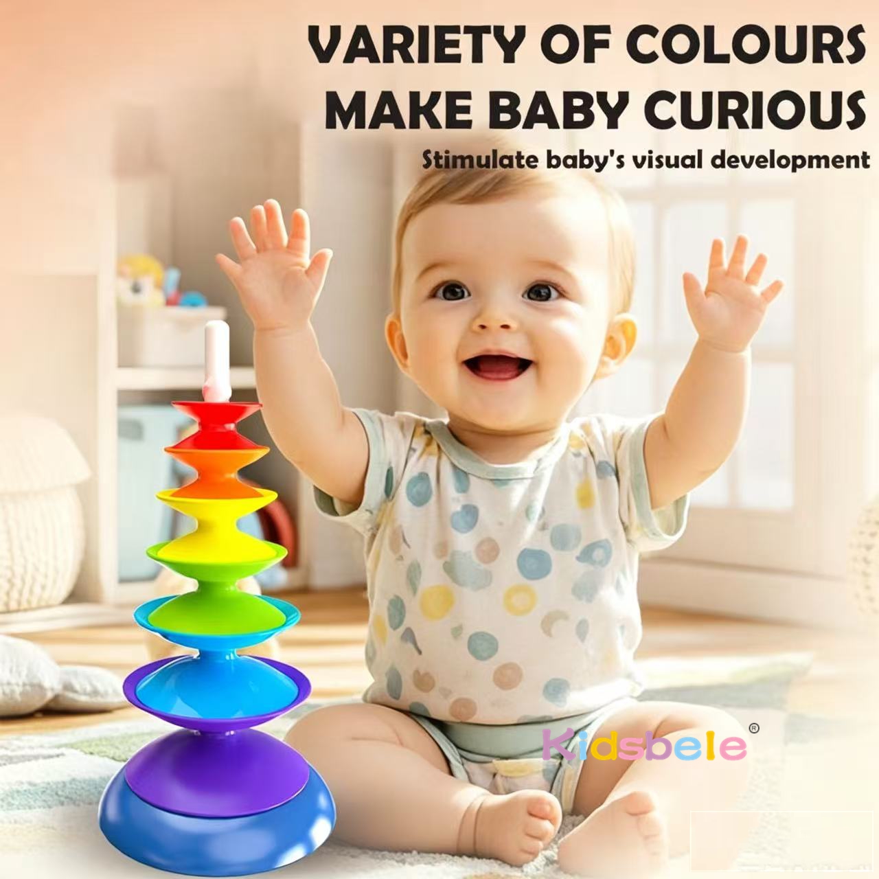 Tęczowa obrotowa zabawka do uk – Toddler Learning Tower recenzja i cena